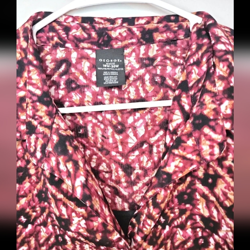 Women's Top 2XL (18w-20W) Red and Black - Picture 6 of 8